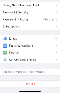 Why iPhone Trusted device list is Unavailable/ empty : iPhone 12/ iOS 15