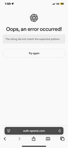 Chat GPT “The String Did Not Match the Expected Pattern” Login Error – Explained and Fixed