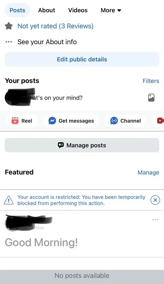 Fix Facebook Error ‘Your account is Restricted: You have been temporarily blocked from performing this action.’