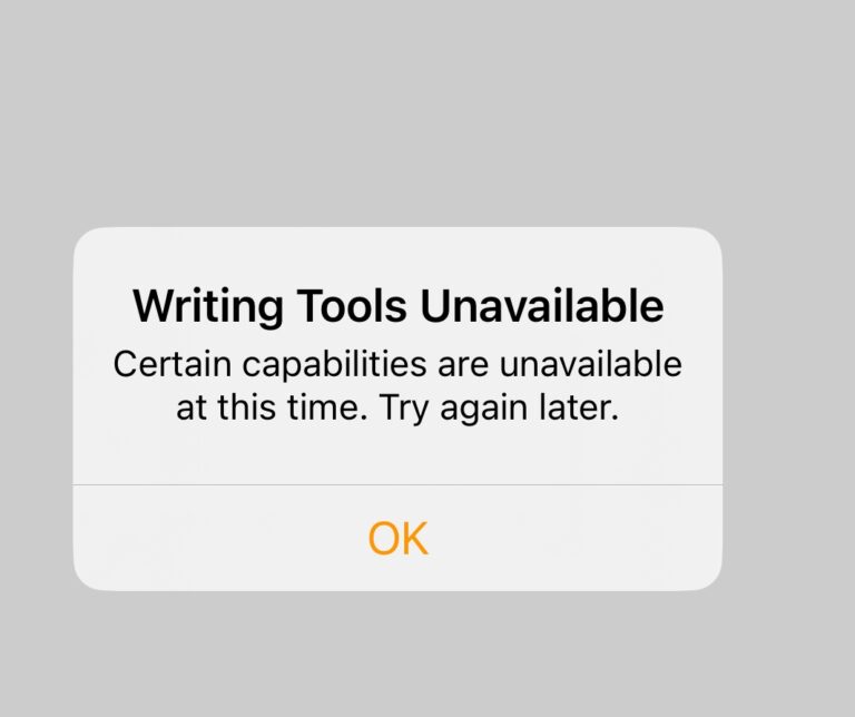 Fix Error “Writing Tools Is Unavailable” on iPhone, iPad, or Mac? (Apple Intelligence)