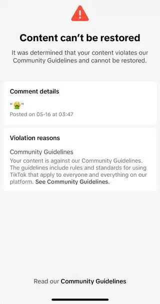 TikTok Account Banned for Normal Comments? What to do