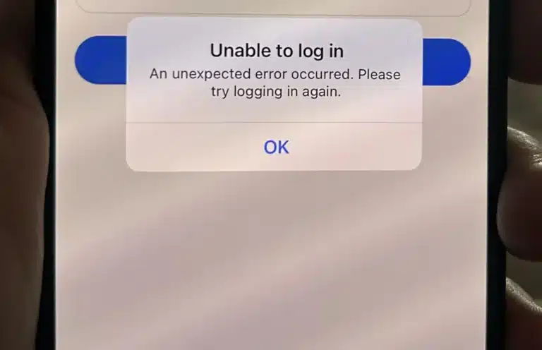 Facebook Error "Unable to log in. An unexpected error occurred. Please try logging in again." iPhone Android