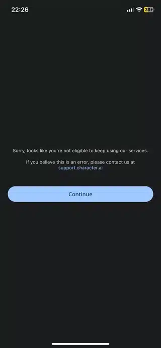 How to fix Character AI Not working , error "sorry, you're not eligible to use our services,?