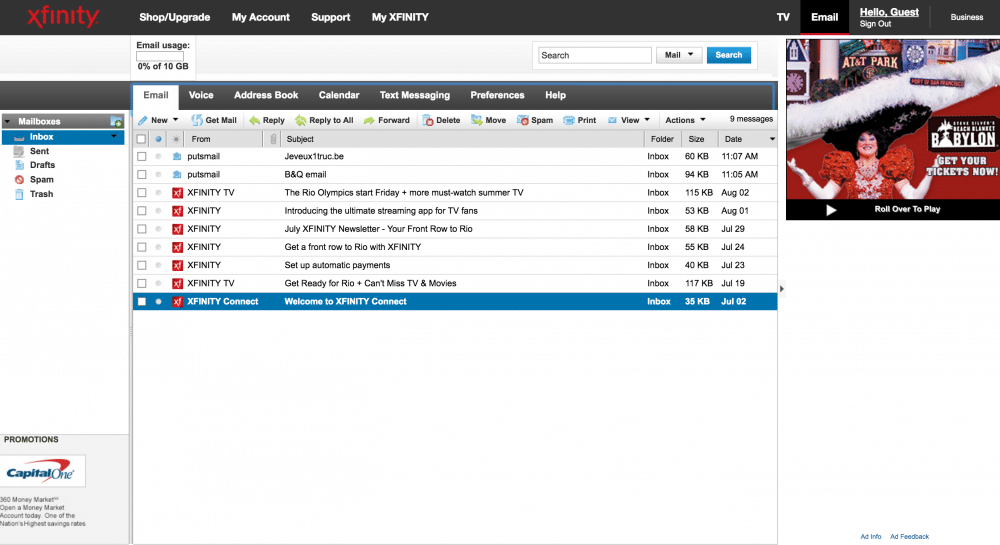 Comcast Email Not Working  2025