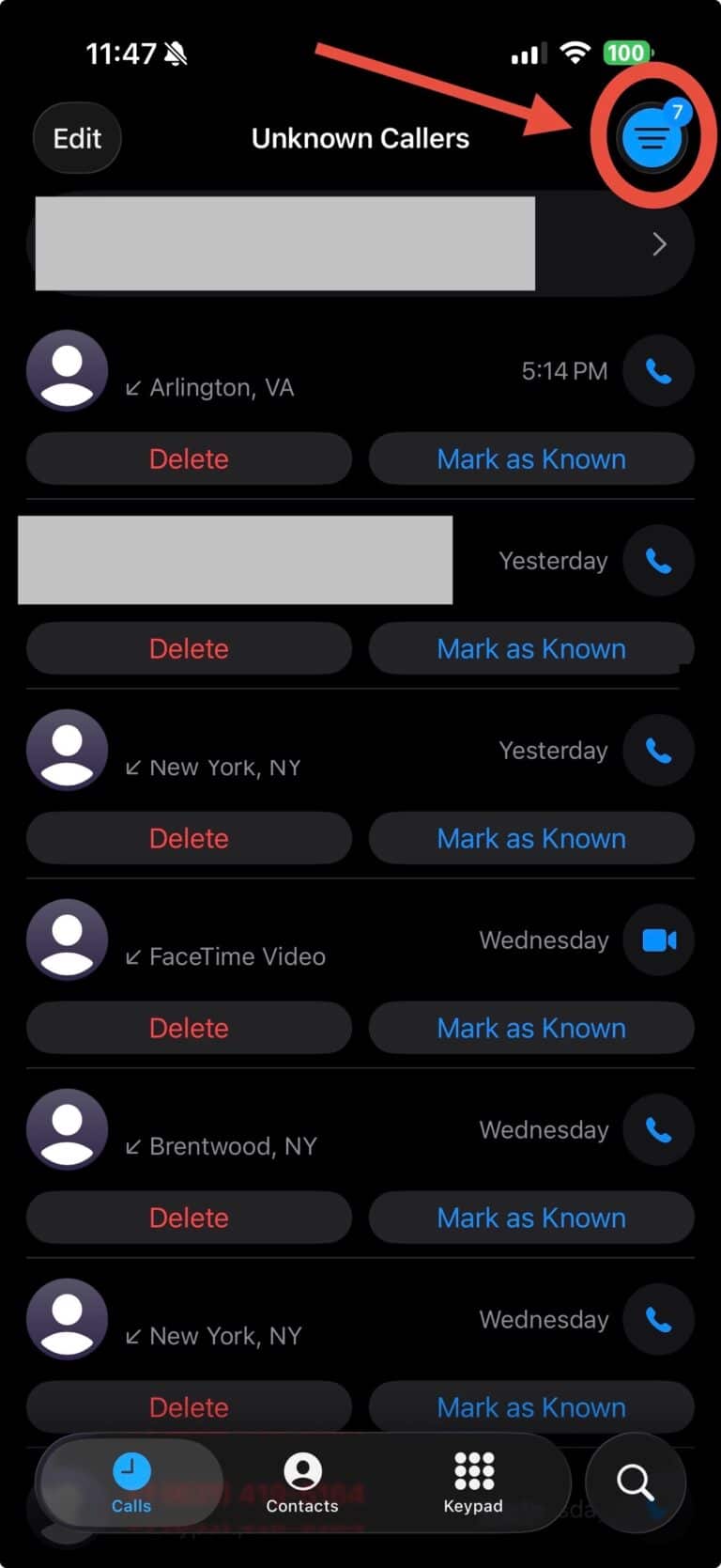 iOS 26 Unknown Call Filter Badge Won’t Go Away : iPhone 17/16