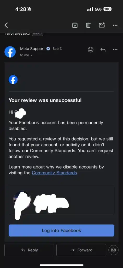 Your Facebook account has been permanently disabled - what to do 2025