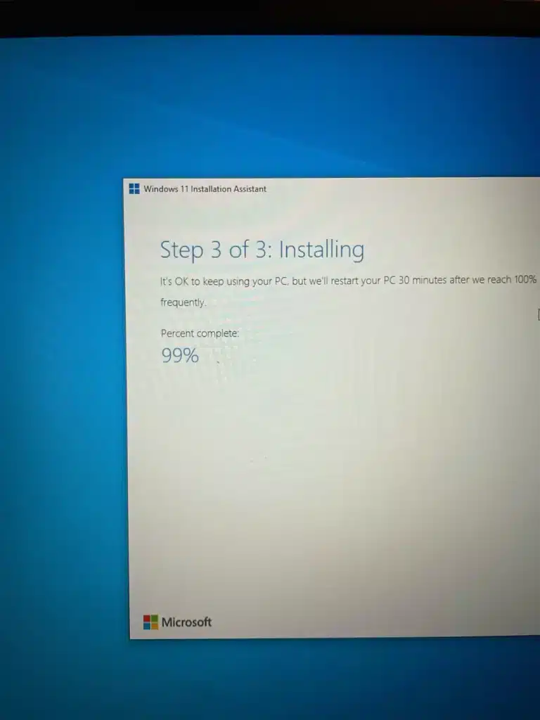 Windows 11 Reinstall Stuck at 99% - How To Fix ?