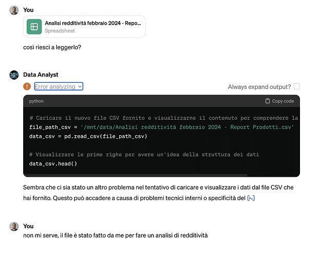 ChatGPT’s Keeps Giving error with Excel Files: How to Fix ?