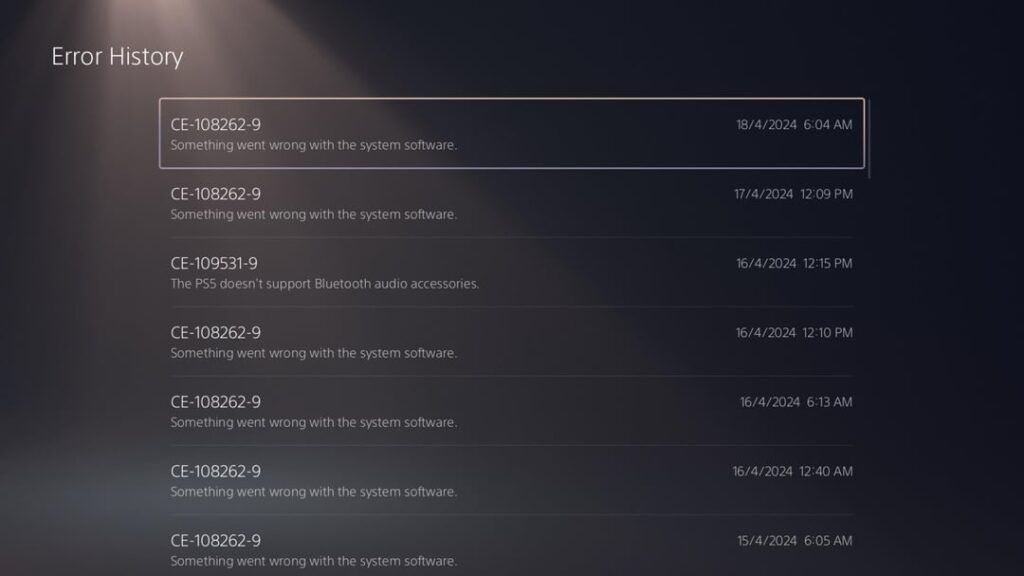 How to Fix PS5 Error Code CE-108262-9 ?