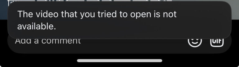 Facebook video Link From WhatsApp Shows “Video Not Available” Error : iPhone
