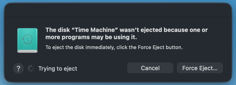Cannot Eject Time Machine Drive From MacBook Pro? Here's How to Fix It