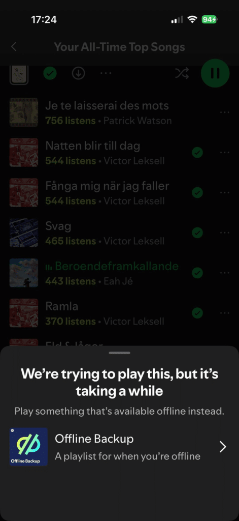 Spotify "Party of the Year" Not Loading?  2026 on iphone and samsung